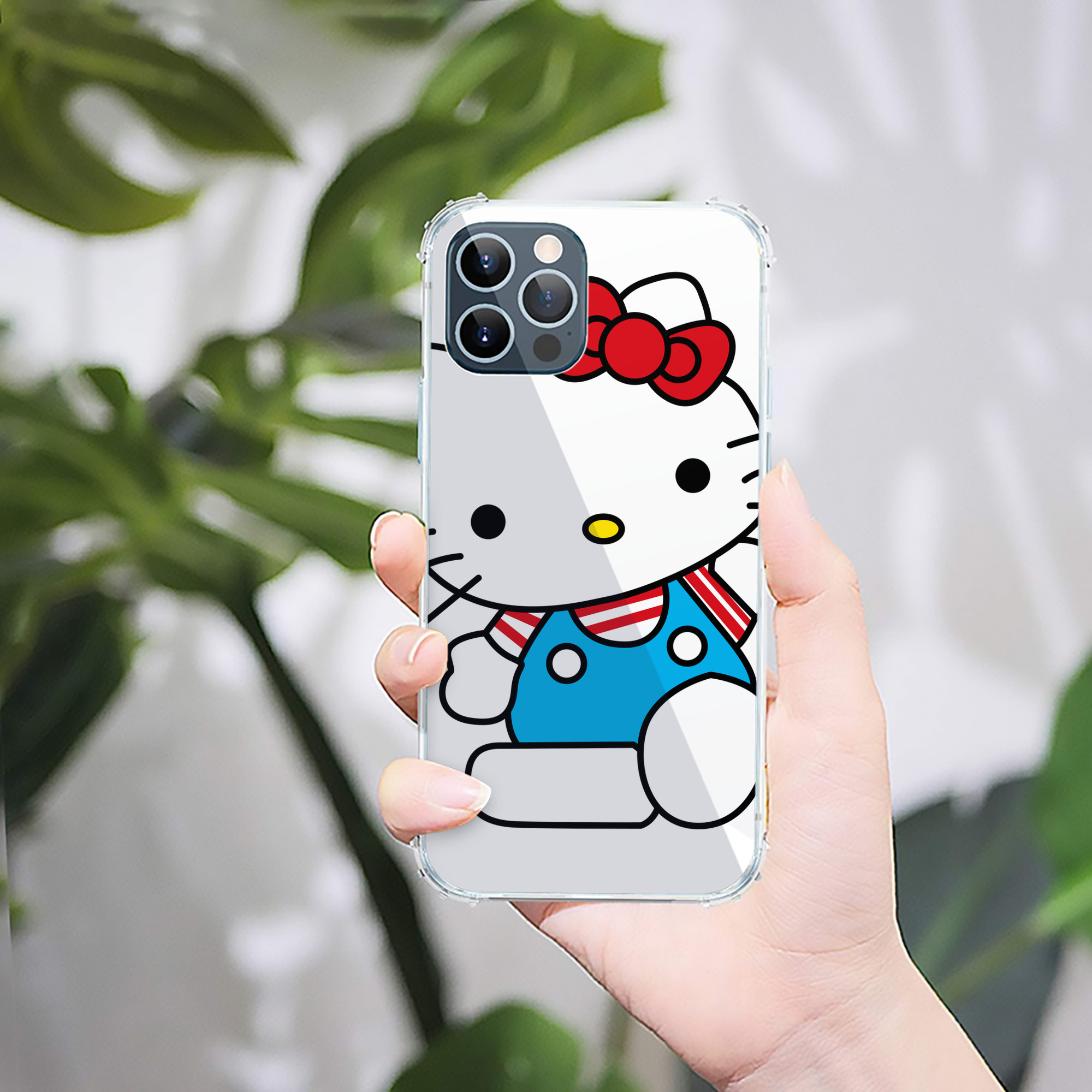 （画像用） Hello Kitty ハローキティ 【iPhone 12シリーズ対応】透明スマホケース（クリアソフトケース）